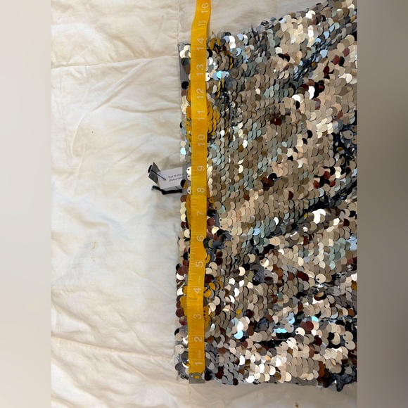 Silver sequined midi skirt - Picture 4 of 5